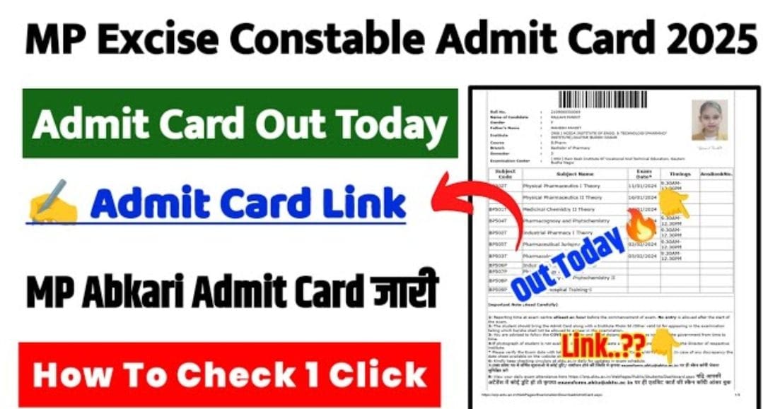 MP Police Admit Card 2025 Kaise Nikale – एमपी पुलिस एडमिट कार्ड डाउनलोड करें